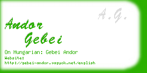 andor gebei business card
